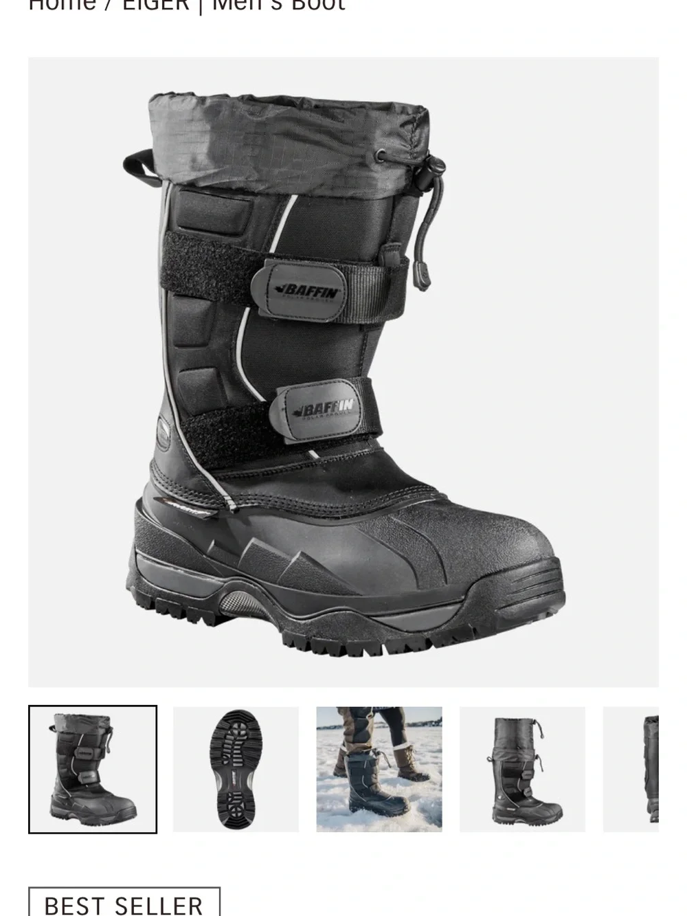 Baffin EIGER men’s snow boots.